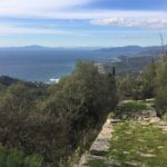 Hiking trail on a wall with a breathtaking view.